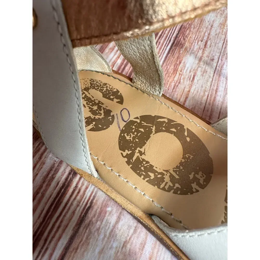 Sorel ELLA Size 10 Leather Zip Lace Up Gladiator Sandals Open Toe Shoe Flats - Picture 9 of 9